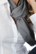 Cashmere & Silk ladies scarves mufflers scarva steel gray 170x25cm